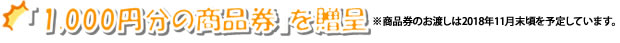 「10,000円分の商品券」を贈呈